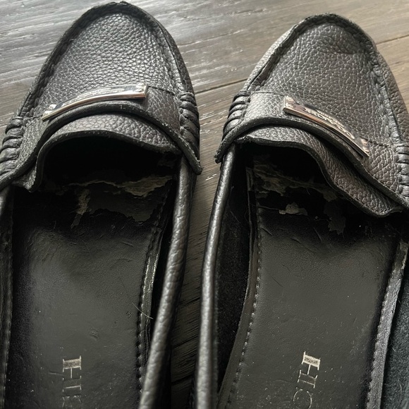 Coach Fredrica Black Pebbled Leather Work Office Loafers Size 6 - Picture 5 of 5